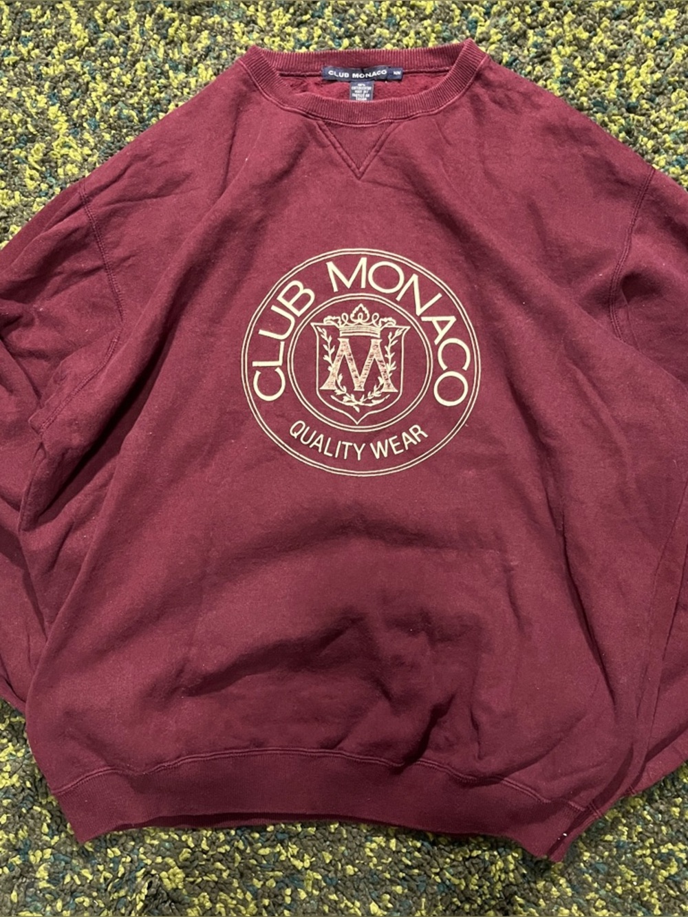 Club Monaco Vintage Heritage Crest Maroon Sweater (M)